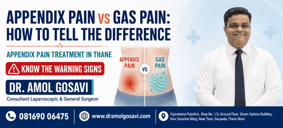 Appendix Pain Treatment in Thane | Dr. Amol Gosavi